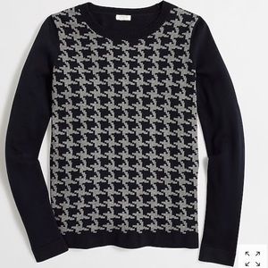 J. Crew Factory Houndstooth crew neck Sweater